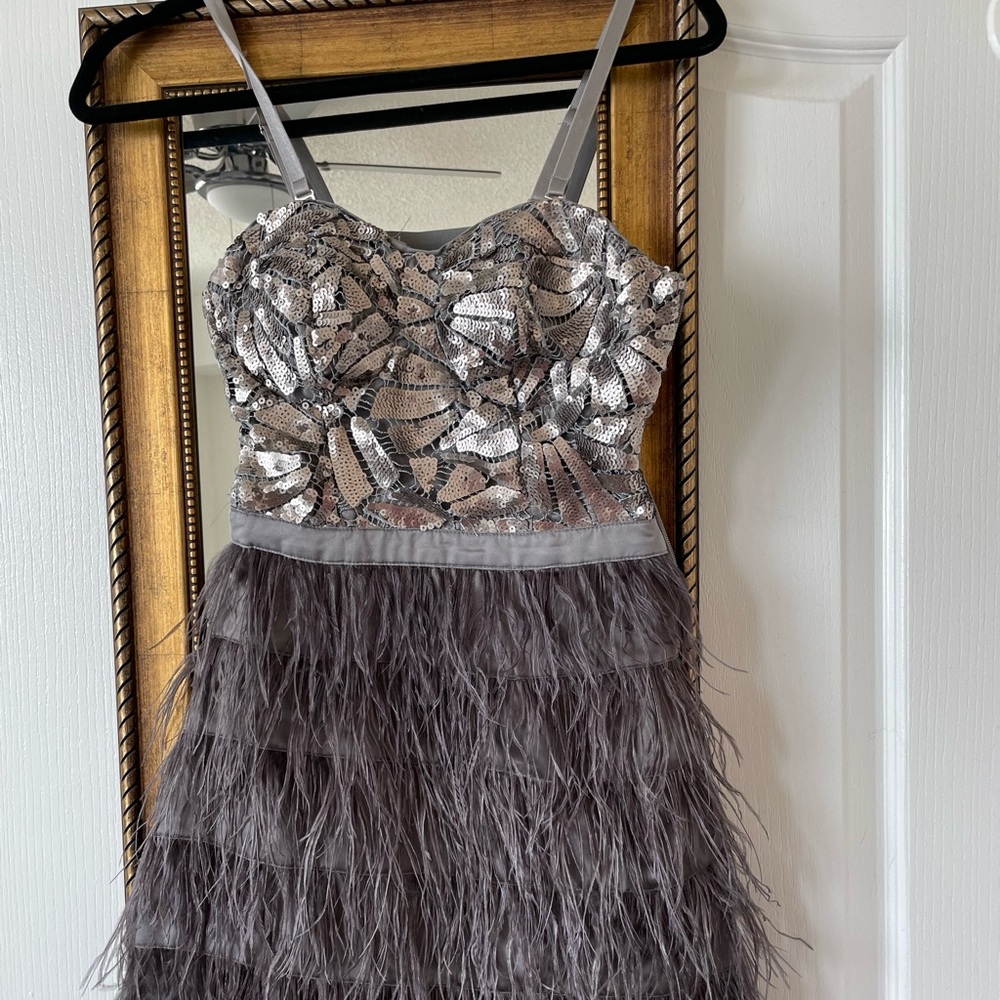 Bebe feather dress